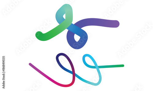 3D Gradient Line Art – Abstract Colorful Shapes, Waves & Modern Vector Designs