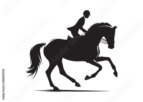 equestrian logo silhouette vector, horse equestrian logo design illustration, jumping horse racing logo vector silhouette, jumping horseman logo vector silhouette on white background
