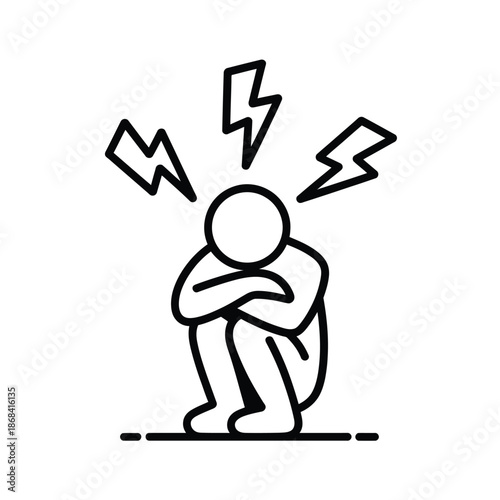 Person feeling overwhelmed with stress and anxiety emotions