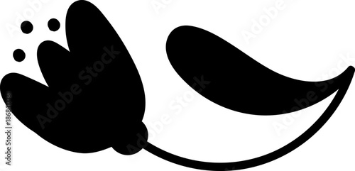 Flower Petal Falling Scandinavian Silhouette