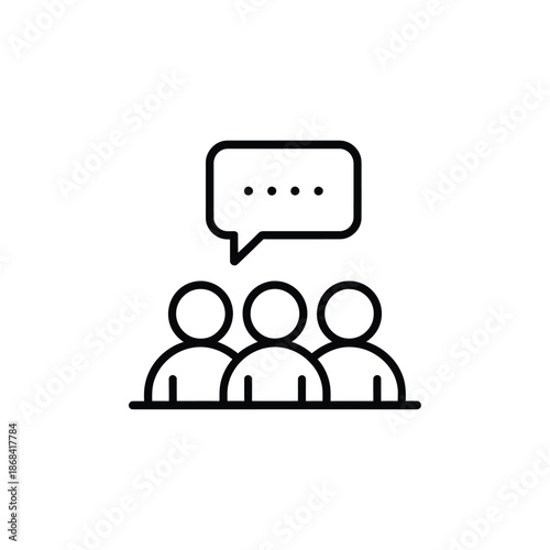 Three people with one speaking in a group conversation