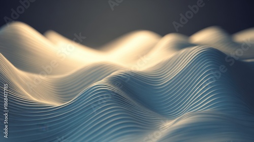 Abstract Wave Patterns with Soft Lighting and Gradient Effects