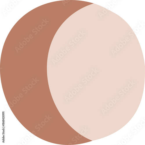 Moon Crescent Phase Scandi Doodle