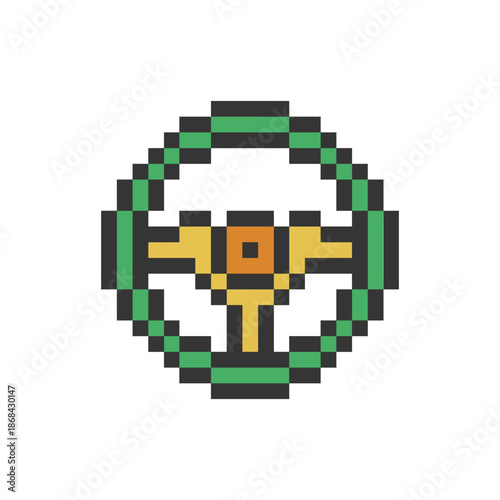 car steering wheel pixel art