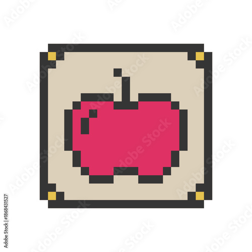 autumn apple pixel art for your needs