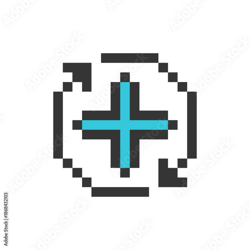 plus sign symbol pixel art