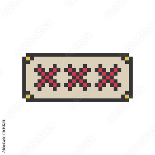 cross symbol icon pixel art