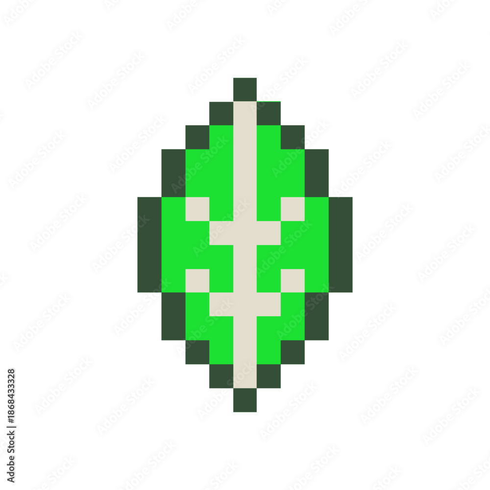 Fototapeta premium leaf pixel art for your needs