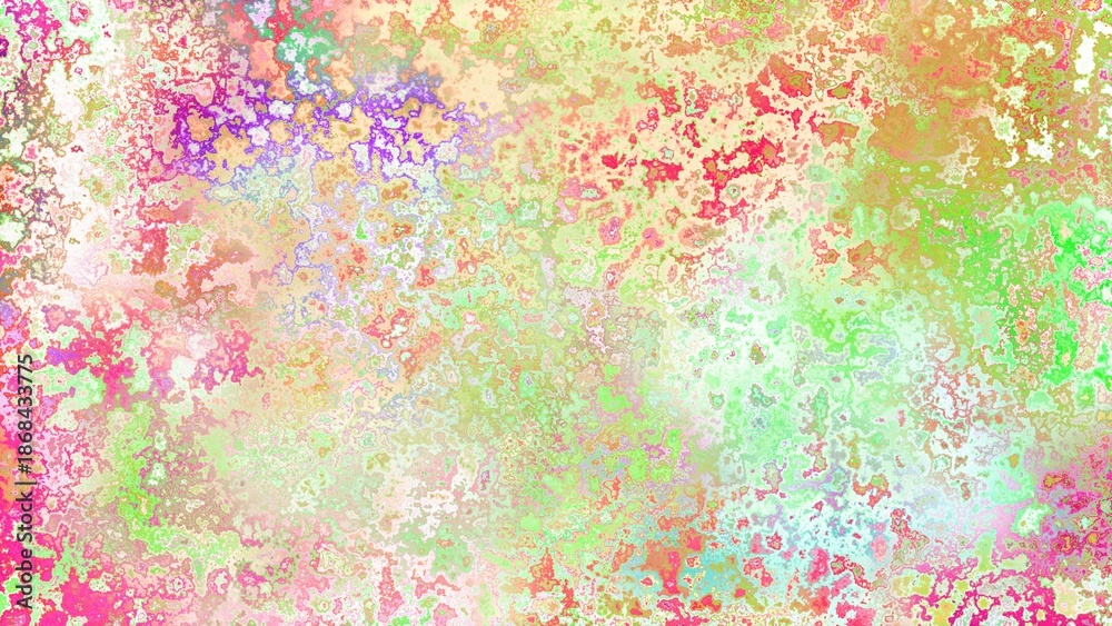 Obraz premium Abstract rust-like organic texture with vibrant marbled colors, corroded metal surface effect and expressive chaotic pattern