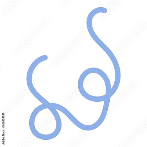 Blue Abstract Scribble Line