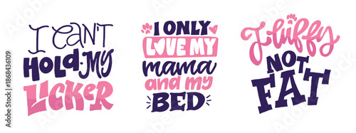 Dog bandana Print. Cute hand drawn doodle lettering quote about dog lovers. Lettering for t-shirt design, mug print, bag print, clothes fashion. 100% hand drawn vector image.
