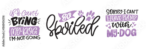 Dog bandana Print. Cute hand drawn doodle lettering quote about dog lovers. Lettering for t-shirt design, mug print, bag print, clothes fashion. 100% hand drawn vector image.
