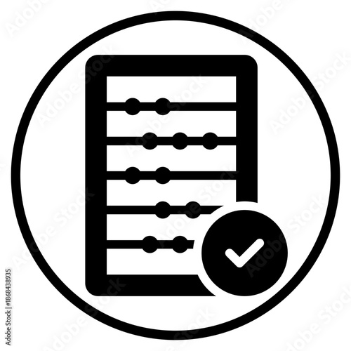 abacus glyph icon