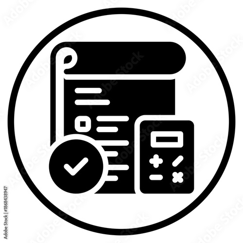 calculating glyph icon