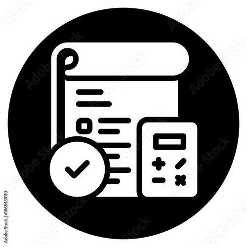 calculating glyph icon