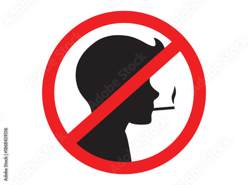 Do Not Smoke Sign Icon Illustration Background 
