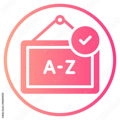 alphabet gradient icon