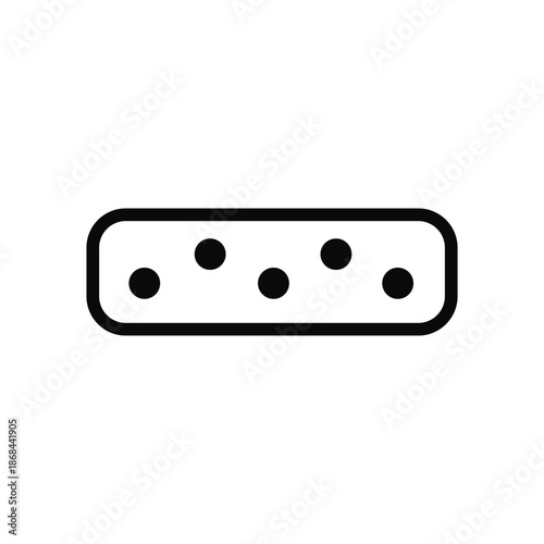 Typing indicator line icon representing active chat, messaging status, and real-time communication. Clean and minimal vector design ideal for mobile apps, social platforms, UI UX interfaces, websites,