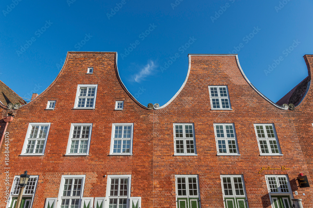 Fototapeta premium Rote Backsteinhäuser im Holländischen Viertel, Potsdam
