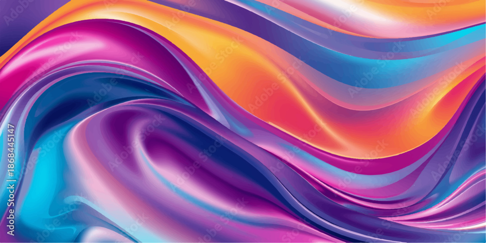 Obraz premium Abstract colorful purple background with soft flowing silk waves and gentle light texture
