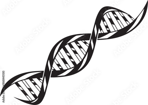Dna double helix medical icon for genetics and biology