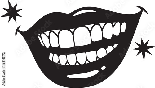 Dental health medical icon smiling teeth illustration