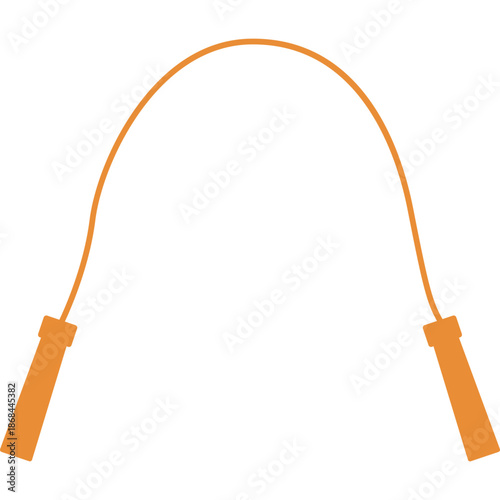 Clean orange jump rope icon ideal for cardio workouts, fitness tracking apps, or gym membership promotional materials.