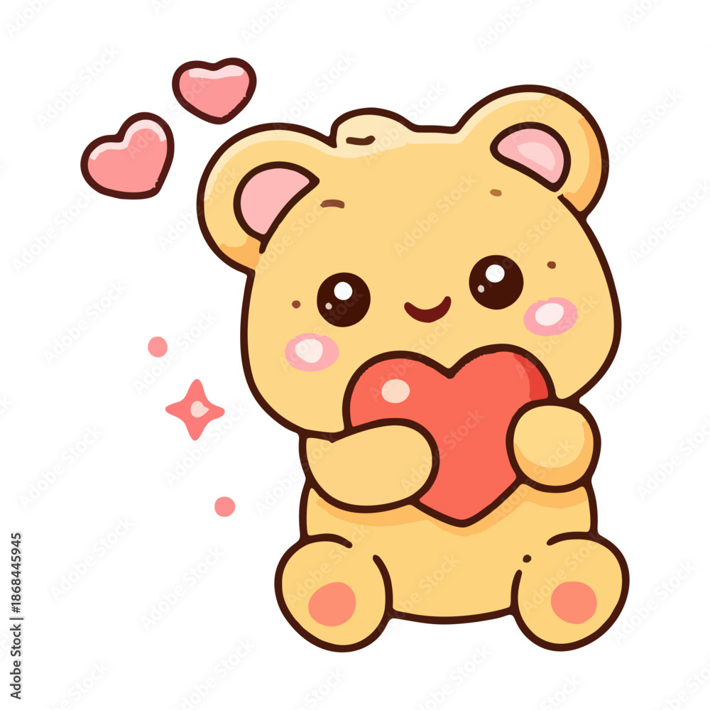 Fototapeta premium teddy bear with heart