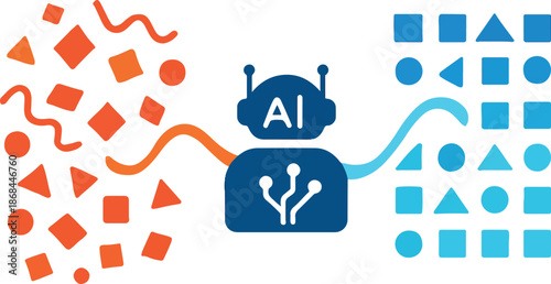 AI Stabilizing Chaotic Experimental Data for Scientific Analysis Illustration