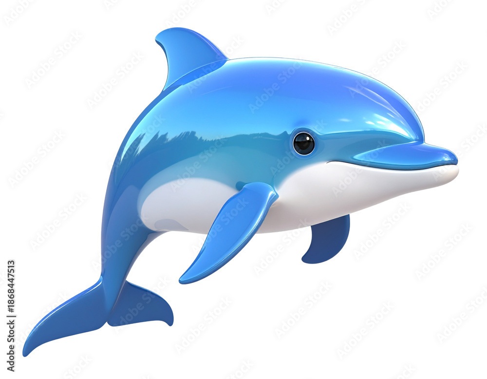 Obraz premium dolphin jumping isolated on white
