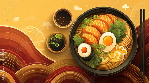A illustration of Japanese ...