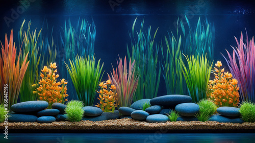 A large empty clean fish tank