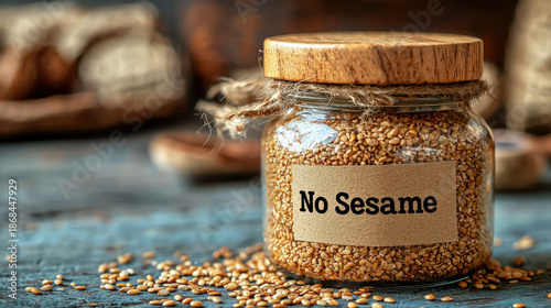 A "No Sesame" sticker on a ...