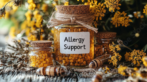"Allergy Support" text on a...