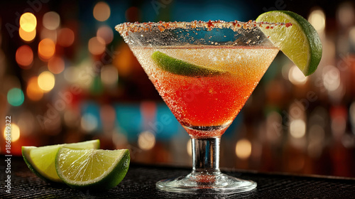 Cosmopolitan drink in a mar...