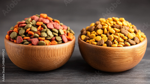 Dog food and cat food side ...