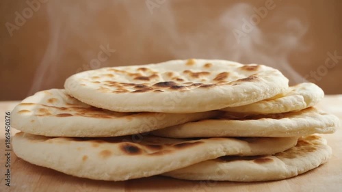 Wallpaper Mural Freshly baked traditional pita breads Torontodigital.ca