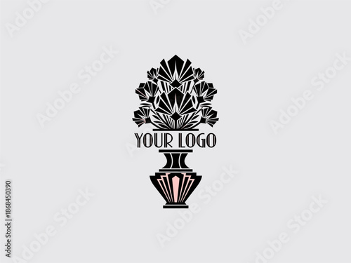 Black and White Tree Logo Design.