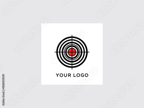 Target Icon with Red Center Bullseye.