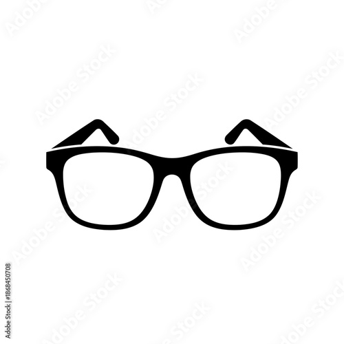 Spectacles icons with clear glass lenses