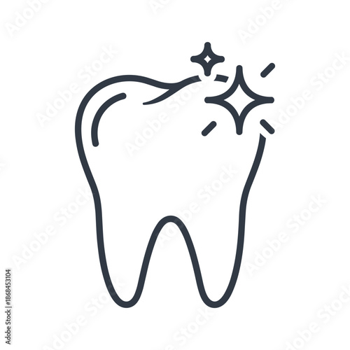 Shiny tooth icon Vector
