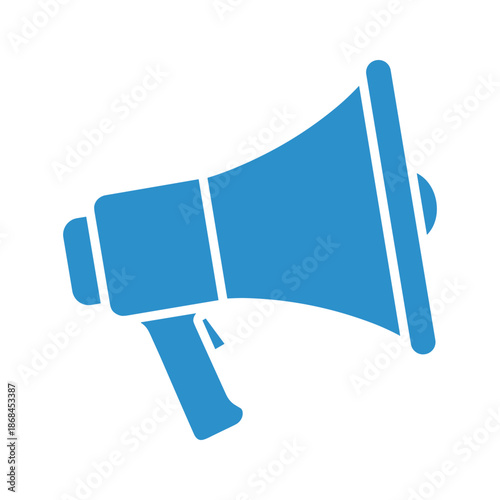 Blue megaphone announcement Vector