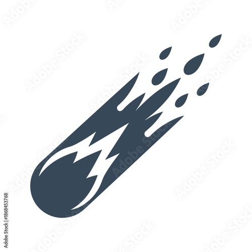 Meteorite entry illustration Vector