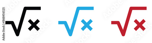 Square root icon. Vector illustration of square root alt icon square root icons.  symbol vector elements for infographic web. 