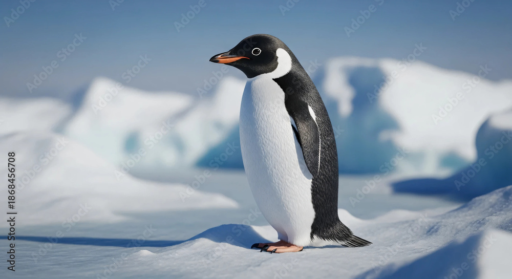 Obraz premium penguin on ice