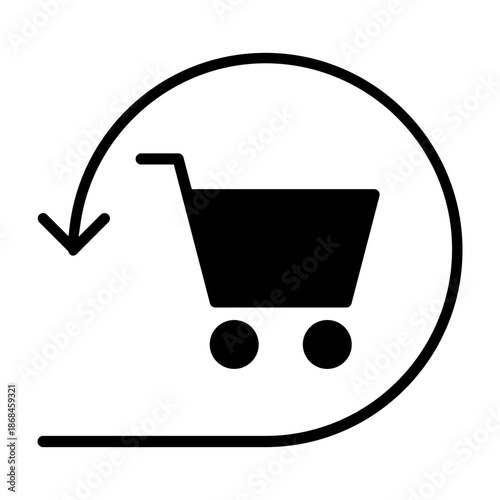Shopping icon vector. Online shopping Illustration sign. Purchases symbol. Sale logo.