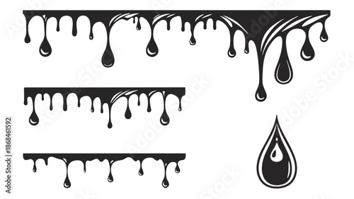 Inky Drips: Abstract Dripping Designs