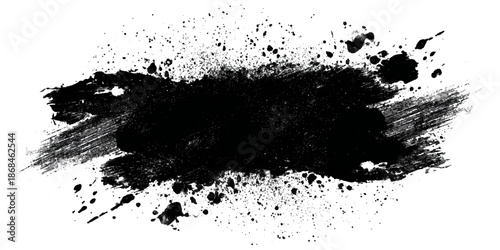 Grungy hand drawn brush stroke background design with smear drip scratch and texture vector background.