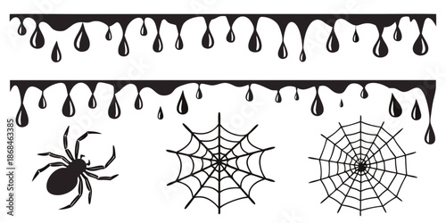 Spooky Silhouettes: Halloween Spider and Web Designs