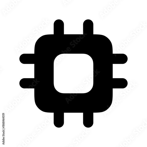 Micro chip icon vector UI